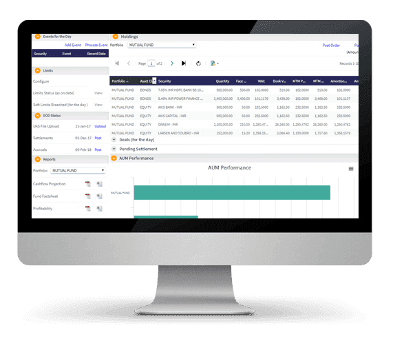 Industry standard end to end investment management solution for multiple business lines under a single roof